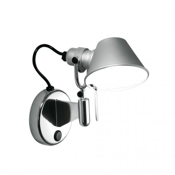 Wandleuchte Artemide Tolomeo micro faretto E14 46W - grau