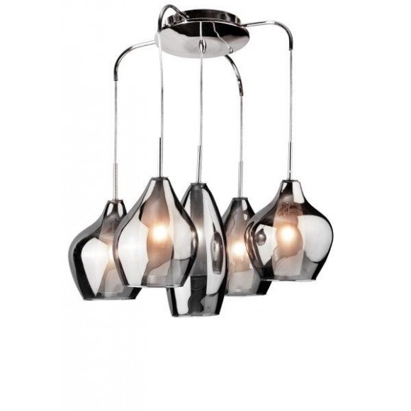 Azzardo AZ0722 Pendelleuchte Milano 5 5x40W | G9 | IP20 - chrom