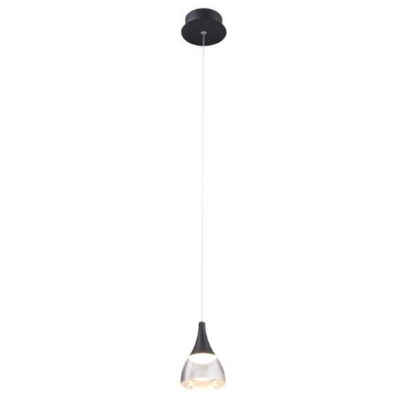 Azzardo AZ2847 LED Hängeleuchte Deckenleuchte Dalmatia 1 1x6W | 270lm | 3000K | IP20 - schwarz