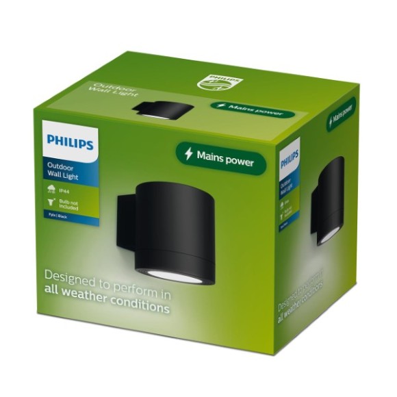 Philips 8721103104915 Außenwandleuchte Fylx  GU10 | schwarz
