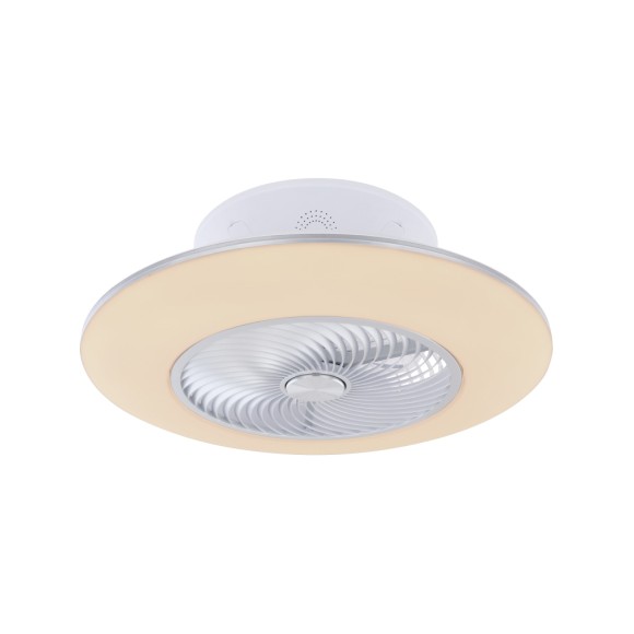 Globo 03623 LED Deckenleuchte mit Ventilator Kello 1x36W | 2200lm | 3000-6000K - Fernbedienung, dimmbar, Memoryfunktion, Nachtmodus, Timer, silber, weiß