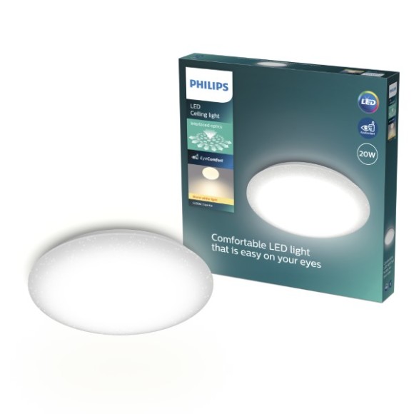 Philips 8721103069054 LED Deckenleuchte CL200 | 20W integrierte LED-Quelle | 2000lm | 2700K | weiß