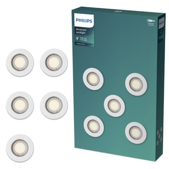 Philips 8721103037138 Set von Einbauleuchten Peridot GU10 | weiß