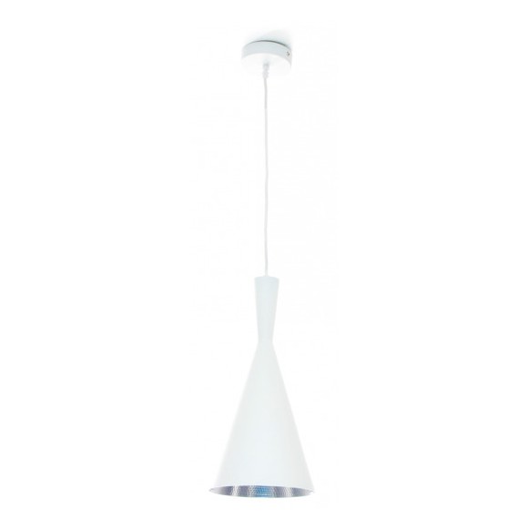 LEDKO Pendelleuchte 1x40W E27 - weiß/silber