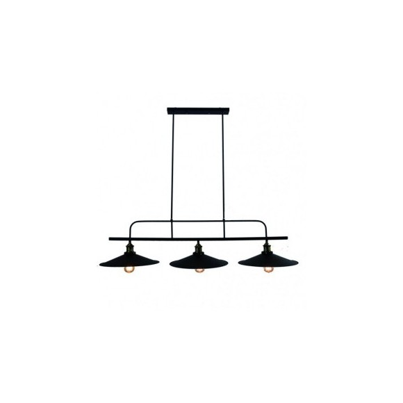 LEDKO 00358 Pendelleuchte 3x40W | E27- schwarz
