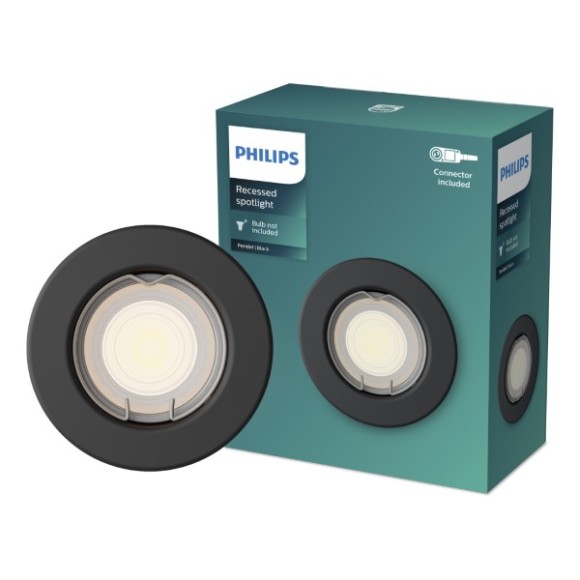Philips 8720169392748 Einbaurahmen Peridot  GU10 | schwarz