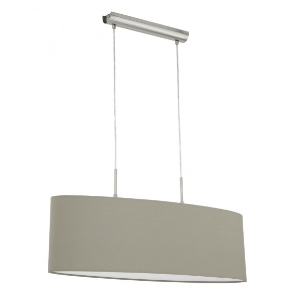 Eglo 31581 Paster Textilien Hängeleuchte 2x60W grau -braun