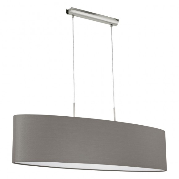 Eglo 31587 Paster Textilien Hängeleuchte 2x60W anthrazit-braun
