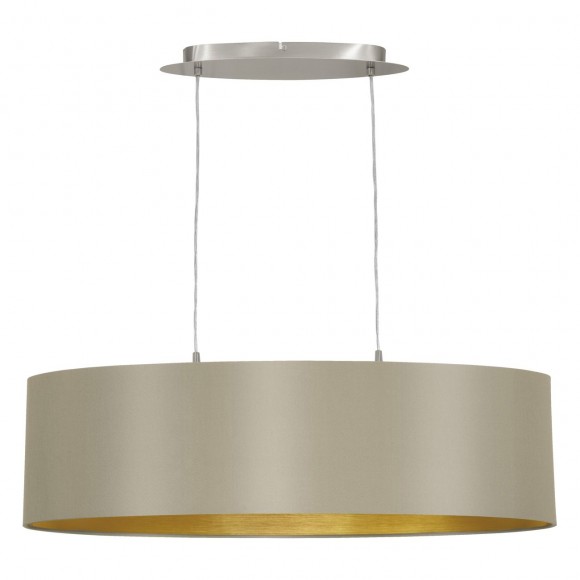 Eglo 31613 MASERLO Textilien Hängeleuchte 2x60W Kamel / gold