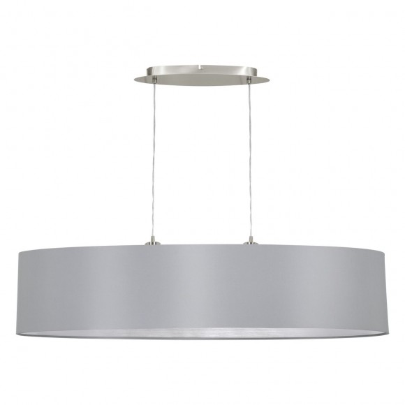 Eglo 31617 MASERLO Textilien Hängeleuchte 2x60W grau / silber