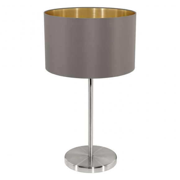Eglo 31631 MASERLO Textilien Lampe 1X60W matt Cappuccino / gold