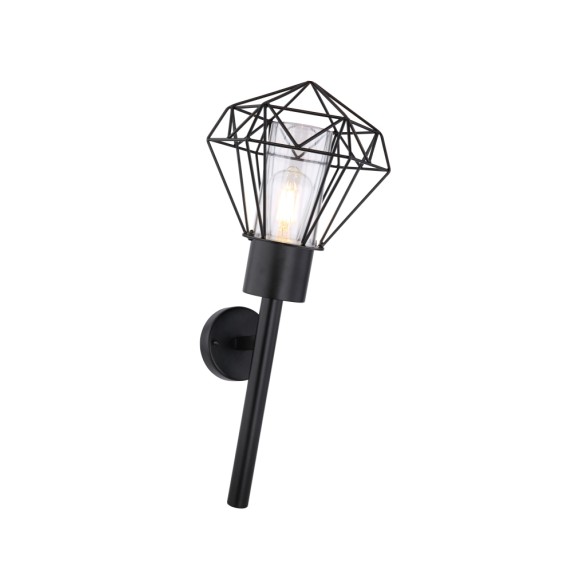 Globo 31355W Außenwandleuchte Horace 1x15W | E27-LED | IP44 - schwarz