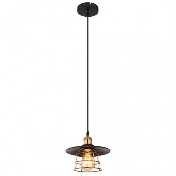 Globo 15086BH Deckenleuchte Viejo 1x60W | E27 - Schwarz, Messing, Gold