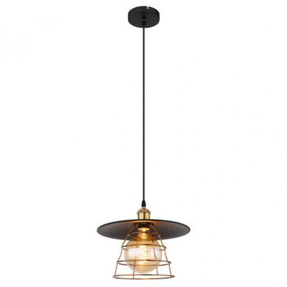 Globo 15086BH1 Deckenleuchte Viejo 1x60W | E27 - Schwarz, Messing, Gold