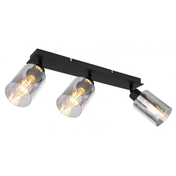 Globo 15465-3 Deckenleuchte Hadera 3x15W | E27 - schwarz, rauch