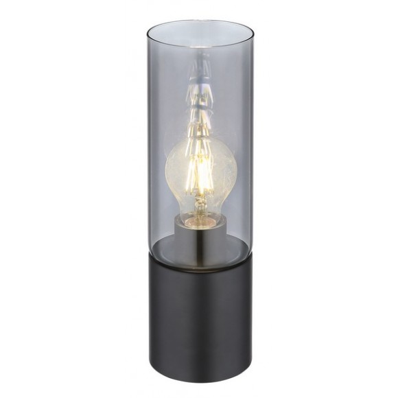 Globo 21000TB Tischleuchte Annika 1x25W | E27 - Berührungsschalter, schwarz, Rauch