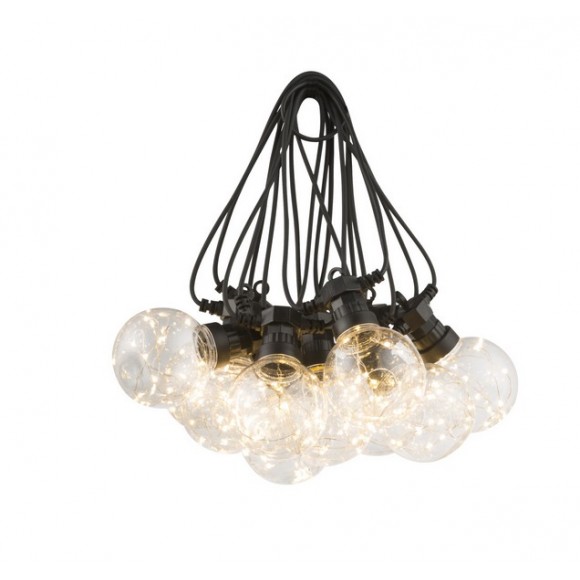 Globo 34090N LED Lichterkette Almaga 10x0,27W | 220lm | 2700 K - schwarz