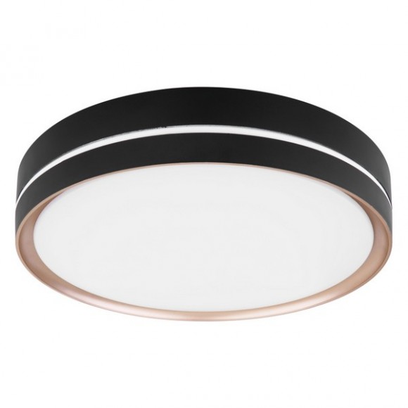 Globo 41759-24 LED Deckenleuchte Manni 1x24W | 1100lm | 2700-6500K - Fernbedienung, dimmbar, Nachtmodus, Memory-Funktion, schwarz, bronze, weiß, opal