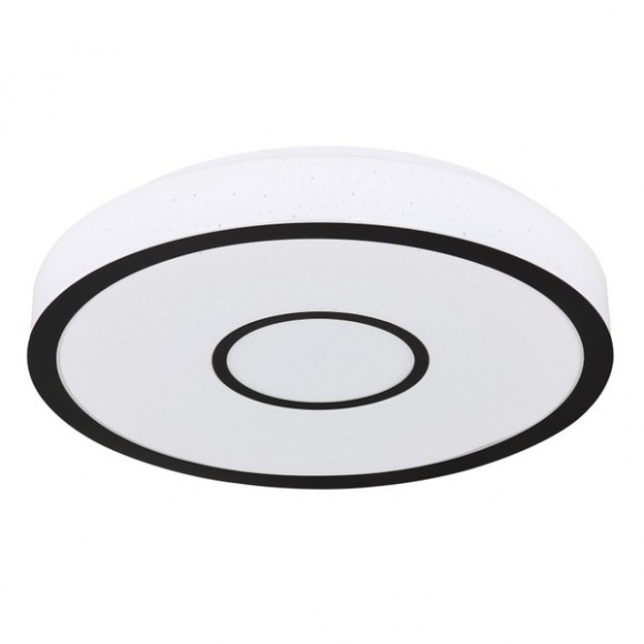 Globo 48027-30SH LED-Deckenleuchte Georgia 1x30W | 2000lm | 2700-6500K | RGB | IP44 - smart, Fernbedienung, dimmbar, Nachtmodus, Memory-Funktion, schwarz, weiß, opal