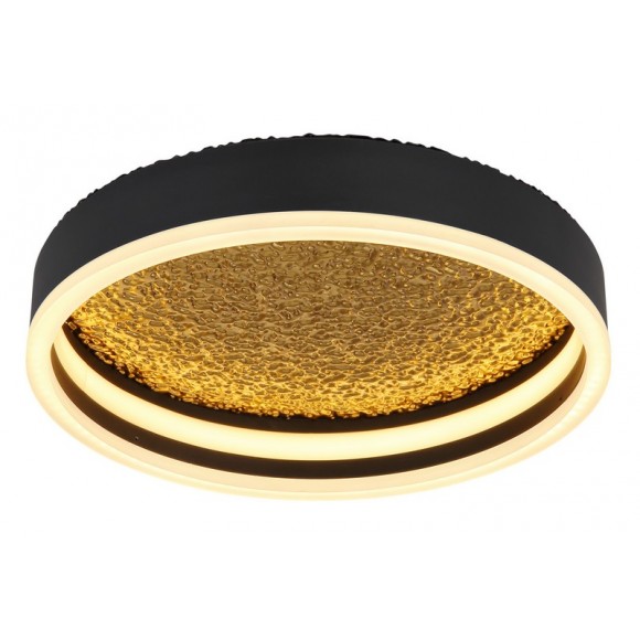 Globo 48460-24 LED-Deckenleuchte Hedi 1x24W | 700lm | 3000K - Schwarz, Opal, Gold