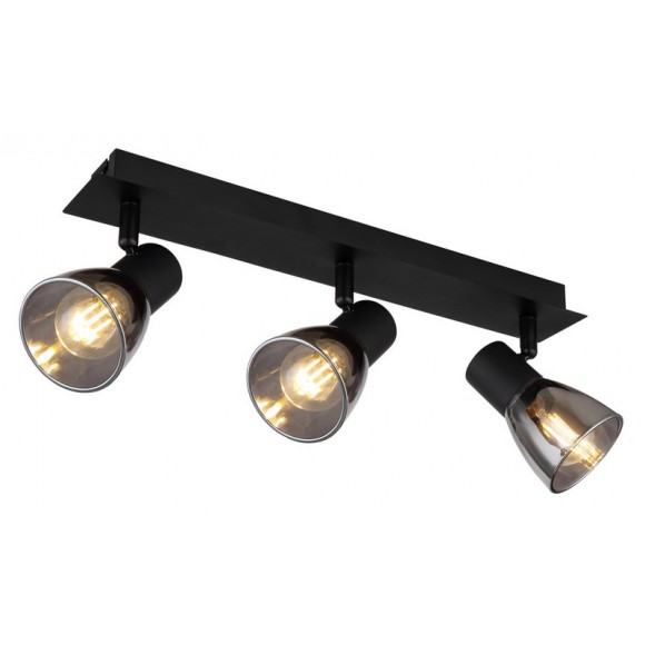 Globo 54307-3 Deckenleuchte Claude 3x40W | E14 - schwarz, rauchig