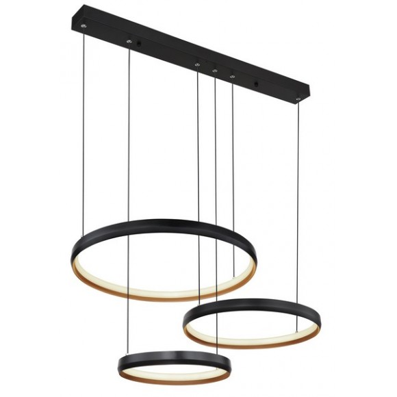 Globo 67193-55H LED Deckenleuchte Halli 1x55W | 1800lm | 2700-6000K- Fernbedienung, dimmbar, Nachtmodus, Memoryfunktion, opal, schwarz