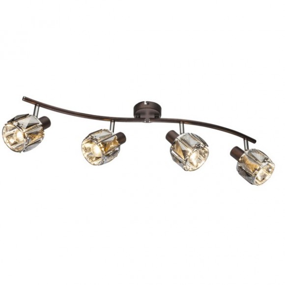 Globo 54357-4B Deckenleuchte Indiana 4x40W | E14 - schwarz, gold