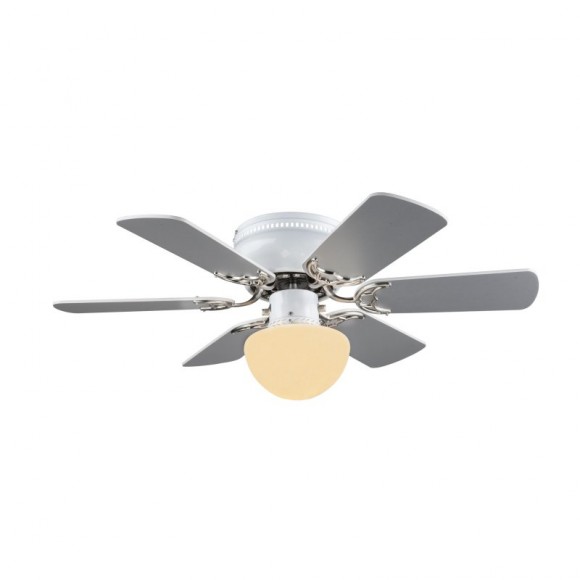 Globo 03070 Deckenleuchte mit Ventilator Formentera 1x60W | E27 - Zugschalter mit Kette