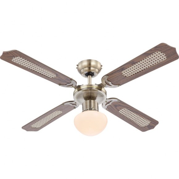 Globo 0309 Deckenleuchte mit Ventilator Champion 1x60W | E27 - Zugschalter