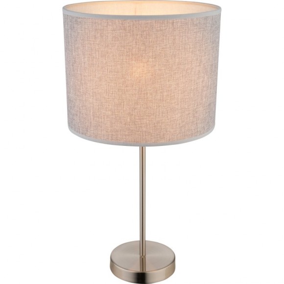 Globo 15185T1 Tischleuchte Paco 1x60W | E27 - grau, matt, Nickel