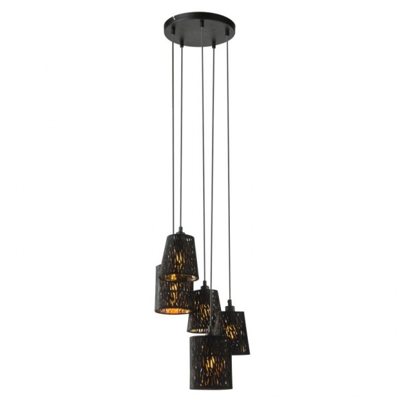 Globo 15264-5H1 Pendelleuchte Tuxon 5x25W| E14 - schwarz