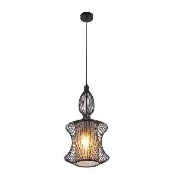 Globo 15268 Hängeleuchte Kronleuchter Kai 1x60W | E27 - schwarz