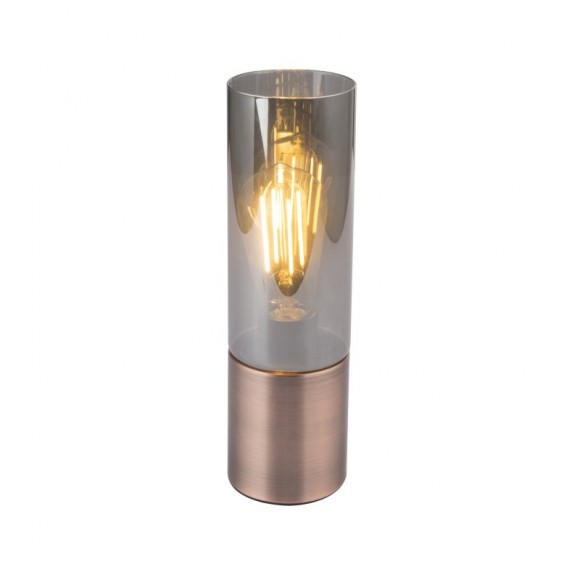 Globo 21000K Tischleuchte Annika 1x25W | E27 - Touch-Schalter, kupfer, rauchglas