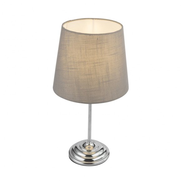Globo 21001C Tischleuchte Jarome 1x40W | E14 - Touch-Schalter, chrom, grau
