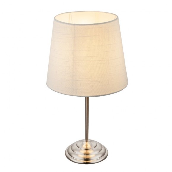 Globo 21001N Tischleuchte Jarome 1x40W | E14 - Nickel, matt, weiß