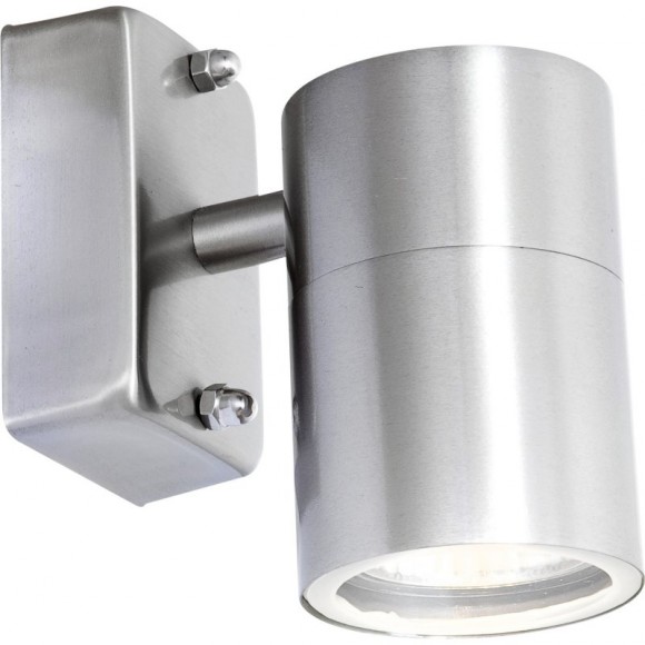 Globo 3201L Außenwandleuchte Style 1x5W | GU10 LED | 210L | 3000K | IP44 - inklusive Leuchtmitteln, Edelstahl