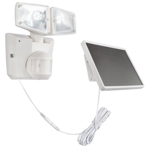 Globo 3718S LED Solarleuchte mit Bewegungssensor Solar 2x3W | 209lm | 6500K | IP44 - höhenverstellbar, weiß