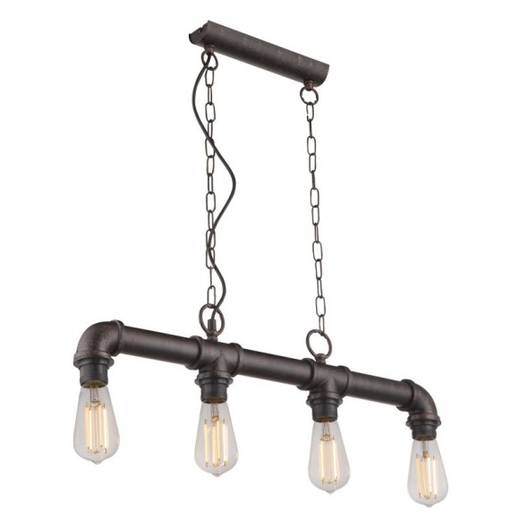 Globo 43000-4H Decken- und Spotleuchte Bayuda 4x60W | E27 - schwarz, gold
