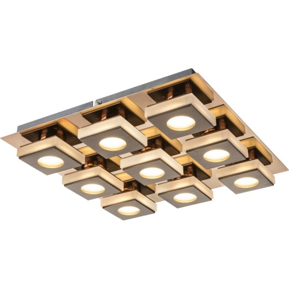 Globo 49403-9 LED LED Deckenleuchte Spotleuchte Cayman I 9x5W | 2115lm | 3000K - kupfer