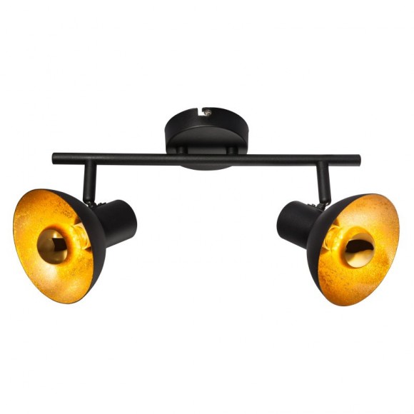 Globo 54001-2 LED Decken- oder Wandleuchte Lotte 2x4W | E14 LED | 272lm | 2700K - schwarz, gold