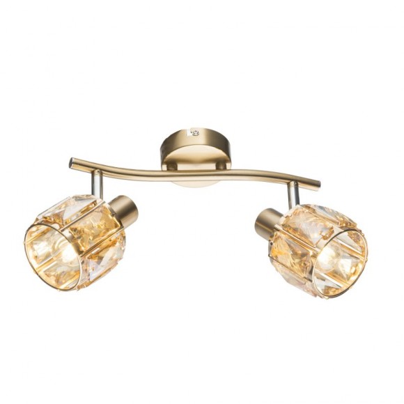 Globo 54358-2 Wand- oder Deckenleuchte Mero 2x40W | E14 - golden, amber