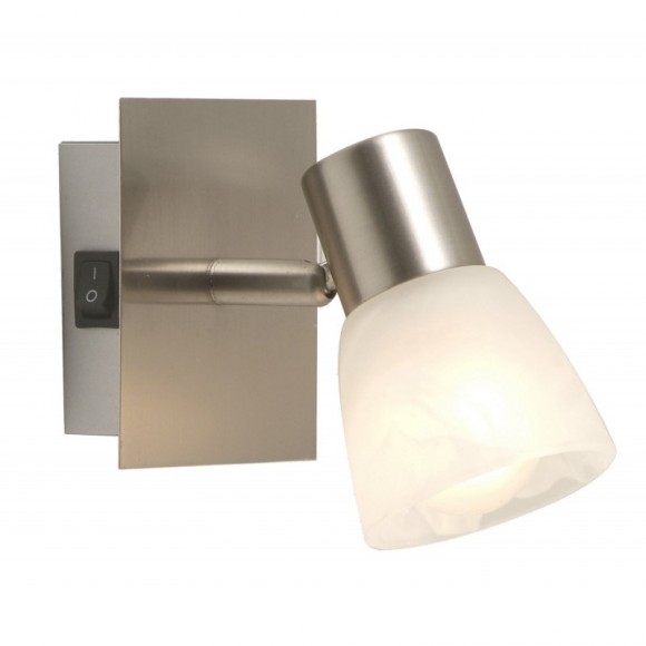 Globo 54530-1 Wandleuchte Parry 1x40W | E14 - matt Nickel, Alabaster