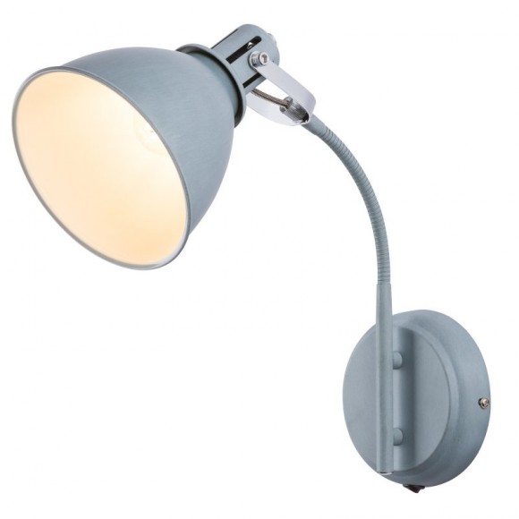 Globo 54646-1W Wandleuchte Jonas 1x40W | E14 - flexibler Arm, grau