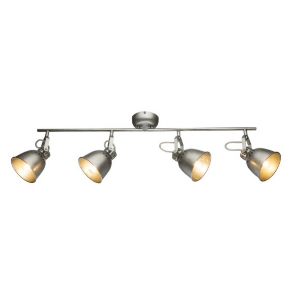 Globo 54651-4 Spotleuchte Deckenleuchte Hernan 4x40W | E14 - silbergrau