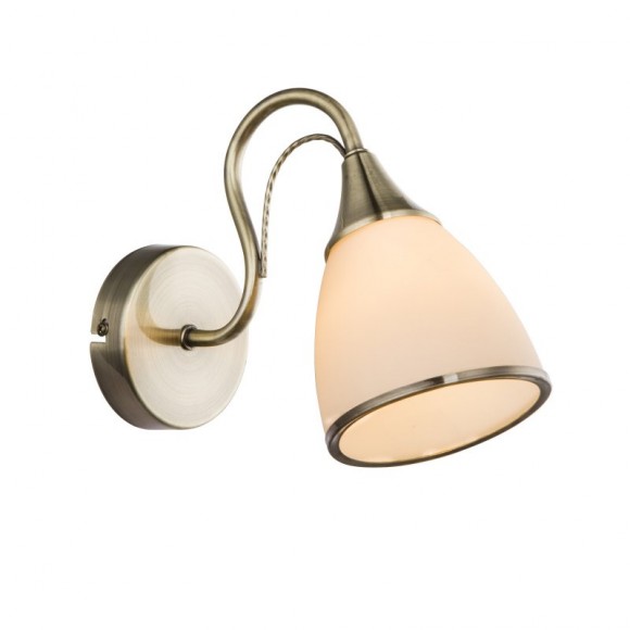 Globo 54706W Wand- und Spotleuchte Comodoro 1x60W | E14 - antike bronze, opal