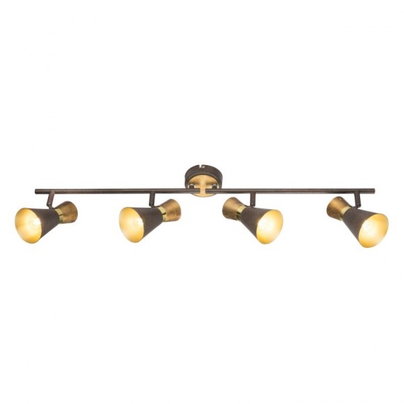 Globo 54808-4 Decken- und Spotleuchte Marei 4x25W| E14 - Rost, gold