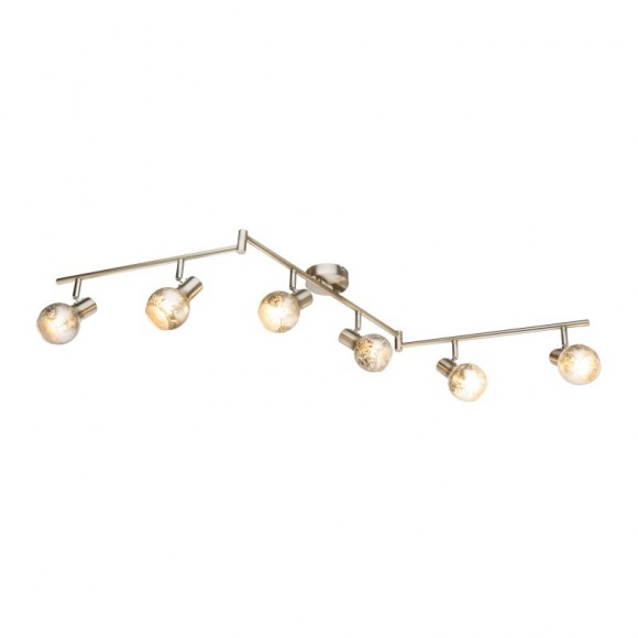 Globo 54840-6 Spotleuchte Deckenleuchte Zacate 6x25W| E14 - verstellbar, matt Nickel, silber
