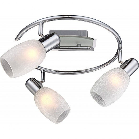 Globo 54917-3 Kronleuchter Cyclone 3x40W | E14 - chrom, Imitation gebrochenes Glas