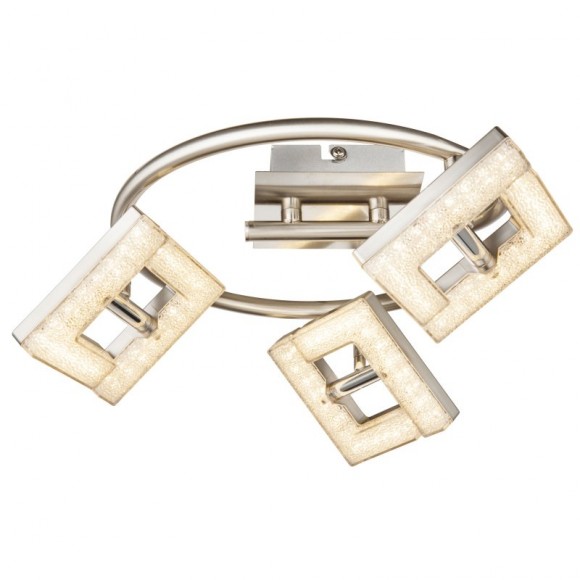 Globo 56118-3 LED Deckenleuchte Emma 3x4W | 840lm | 3000K - einstellbar, Nickel, matt, weiß