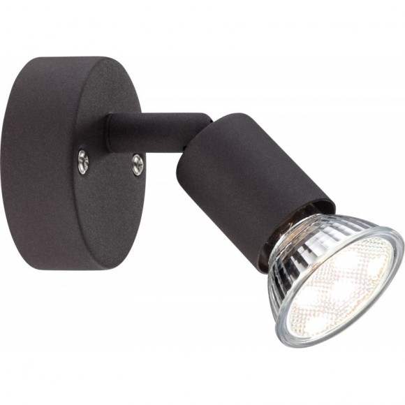 Globo 57382-1L Wandleuchte Oliwa 1x3W | GU10 LED | 250LM | 3000K - schwarz